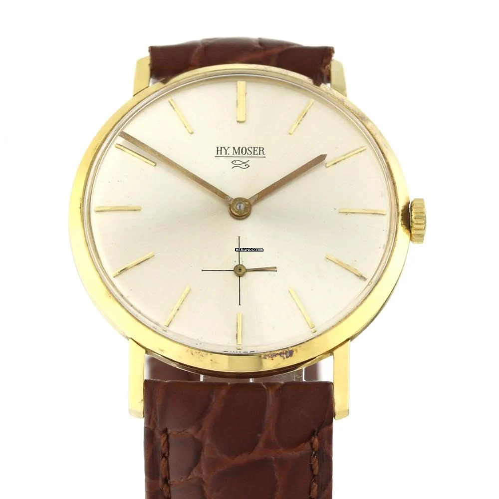  H.Moser & Cie. Vintage 18K Yellow Gold  