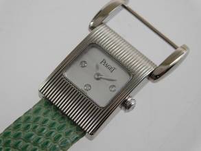 Thumbnail von Piaget Protocole Miss Protocole 18 Kt Weißgold Damenuhr mit original Brillantblatt wie Neu </h1>