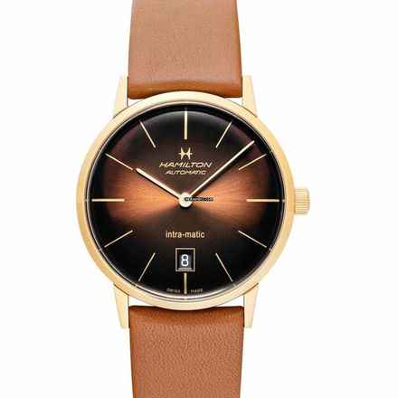  Hamilton Intra-Matic H38475501 - American Classic Intra-Matic Automatic Brown Dial Stainless Steel Men's Watch </h1> 