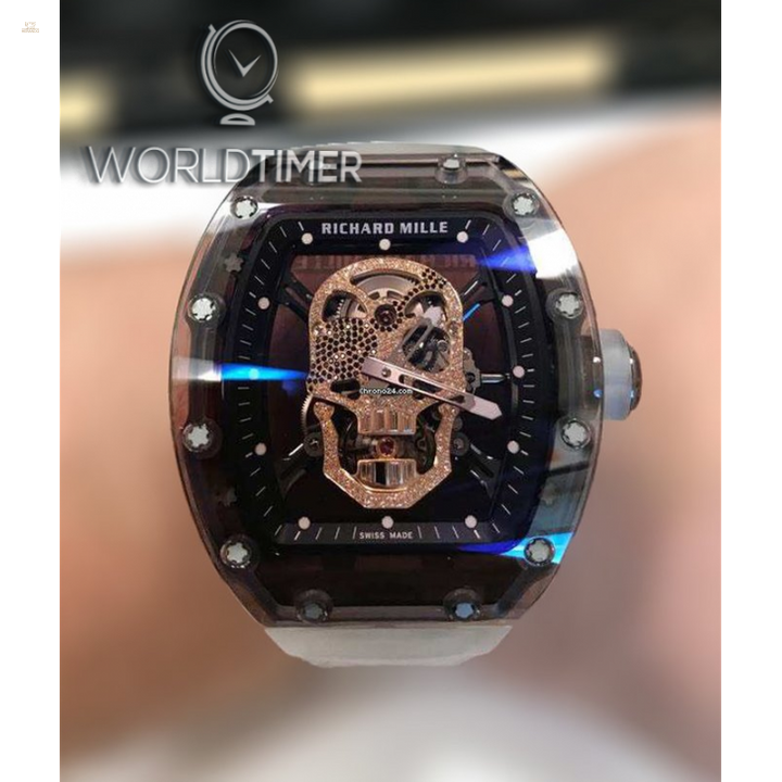 Richard Mille [NEW] RM 52-01 Sapphire Diamond Skull Tourbillon