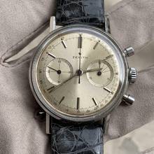 Thumbnail von Zenith Sporto chronograph caliber 136D silver dial very rare 1964's </h1>