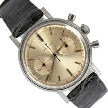 Thumbnail von Zenith Sporto chronograph caliber 136D silver dial very rare 1964's </h1>