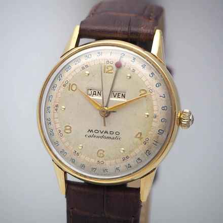  Movado Calendomatic Vintage Gold 18k/750 Hammer-Automatik 