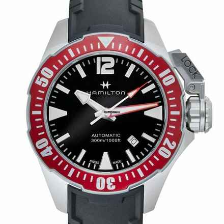  Hamilton H77725335 - Khaki Navy Automatic Black Dial Stainless Steel Men's Watch </h1> 