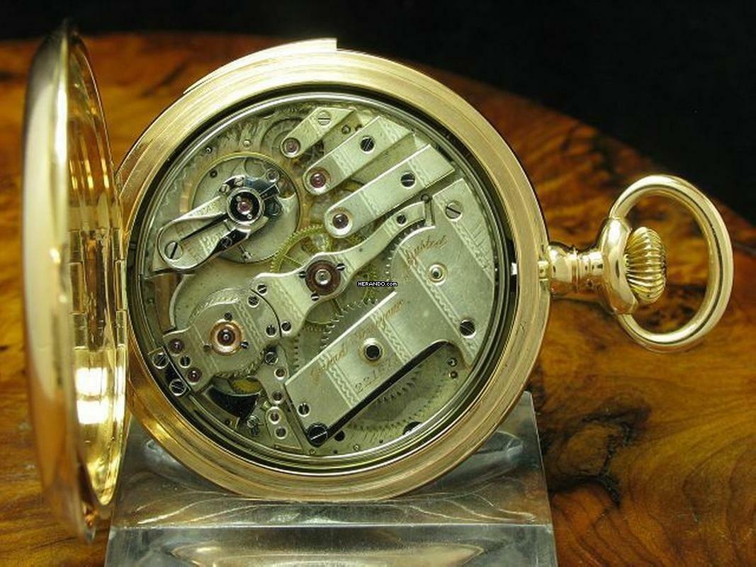 Thumbnail von Girard Perregaux 14kt 585 Gold Savonette Taschenuhr 5-minuten Repetition </h1>