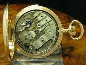 Thumbnail von Girard Perregaux 14kt 585 Gold Savonette Taschenuhr 5-minuten Repetition </h1>