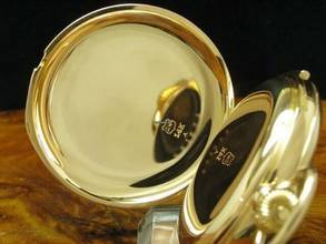 Thumbnail von Girard Perregaux 14kt 585 Gold Savonette Taschenuhr 5-minuten Repetition </h1>