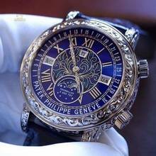 Thumbnail von Patek Philippe [2017 USED] Grand Complications Sky Moon Tourbillon 6002G Blue Dial Watch