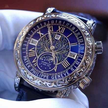  Patek Philippe [2017 USED] Grand Complications Sky Moon Tourbillon 6002G Blue Dial Watch