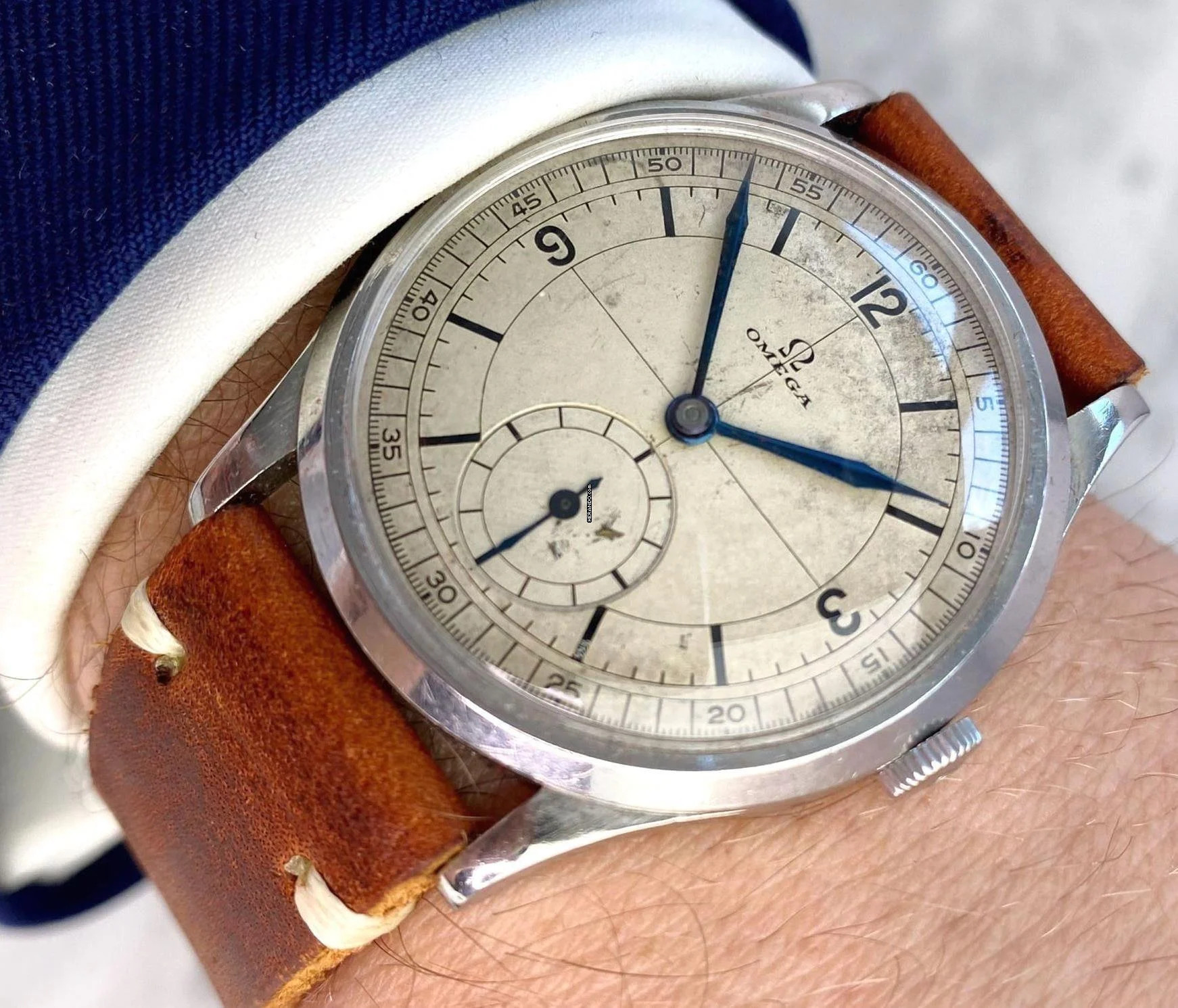  Omega Classic Extremely Rare Oversize Sector Dial 37mm 26.5 sob ck895 Vintage ck 895 