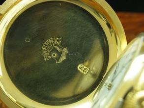 Thumbnail von Ulysse Nardin 18kt 750 Gold Savonette Taschenuhr Minuten Repetition </h1>