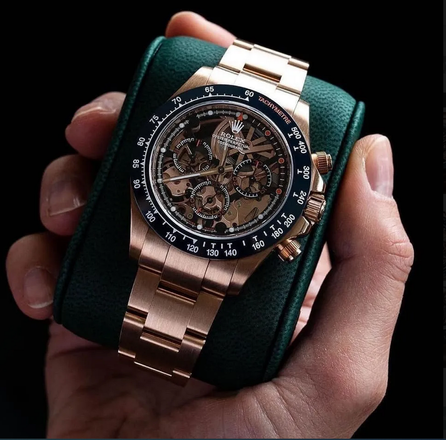 Rolex Artisans de Genève [NEW] “La Blausee” Skeletonized Rose Gold Daytona