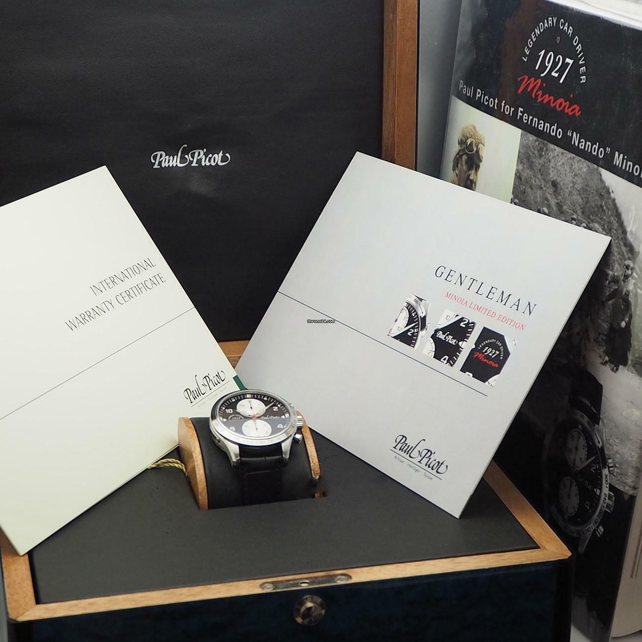 Thumbnail von Paul Picot Gentleman Chronograph Minoia Racing 1927 Limited Edition 100 NEU B + P