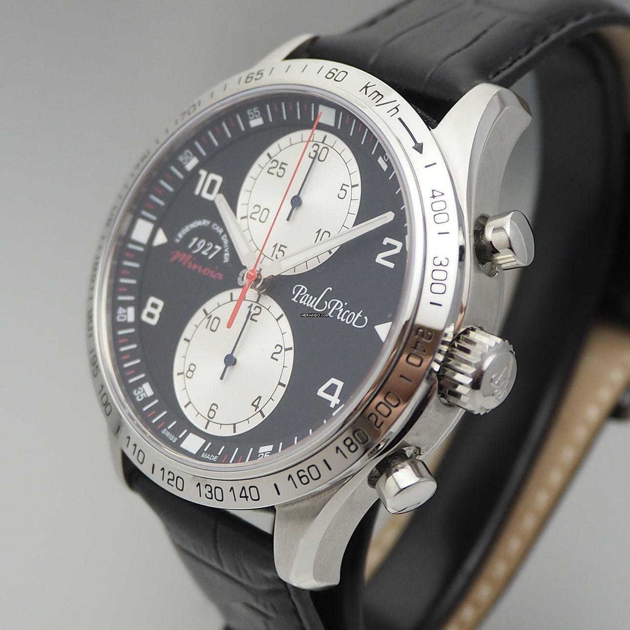 Thumbnail von Paul Picot Gentleman Chronograph Minoia Racing 1927 Limited Edition 100 NEU B + P