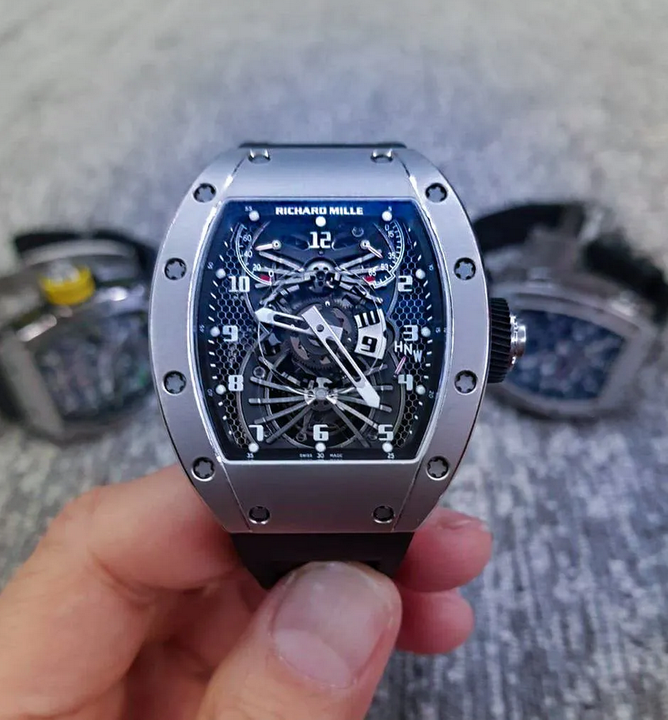 Richard Mille RM 022 Tourbillon White Gold Aerodyne Dual Time Zone Watch