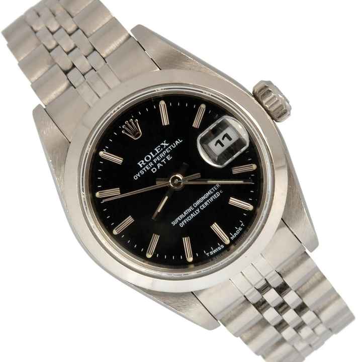  Rolex Oyster Perpetual Lady Date 69160 Ladies 26MM black dial Full Set 1997's  