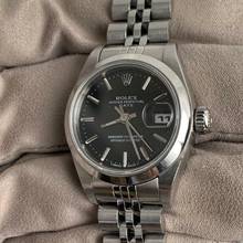Thumbnail von Rolex Oyster Perpetual Lady Date 69160 Ladies 26MM black dial Full Set 1997's
