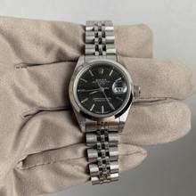 Thumbnail von Rolex Oyster Perpetual Lady Date 69160 Ladies 26MM black dial Full Set 1997's