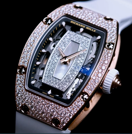 Richard Mille RM 07-01 Snow Setting Rose Gold Watch