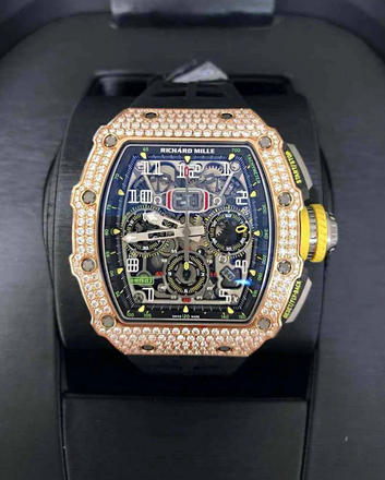 Richard Mille [NEW] RM 11-03 Rose Gold Med Set Diamonds Watch