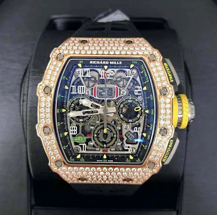 Richard Mille RM 11-03 Rose Gold Med Set Diamonds Watch