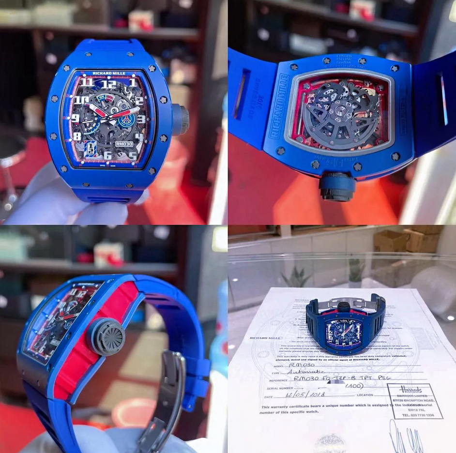 Richard Mille [2018 MINT] RM 030 PSG Blue Ceramic