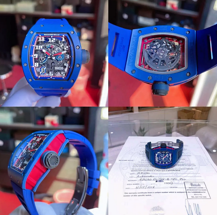 Richard Mille [2018 MINT] RM 030 PSG Blue Ceramic