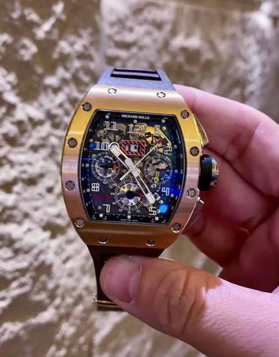 Richard Mille [OPEN PAPER] RM 011 Rose Gold Automatic Watch