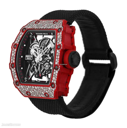 Richard Mille [2019 NEW] RM 35-02 Red Quartz-TPT Diamonds Watch