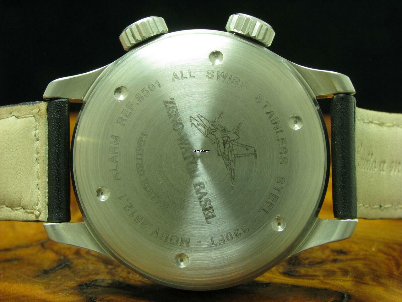 Thumbnail von Zeno-Watch Basel Edelstahl Handaufzug Herrenuhr Mit Wecker / Ref 8591 </h1>