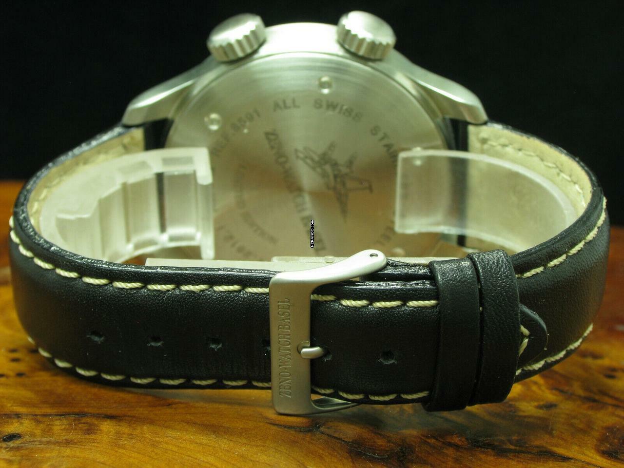 Thumbnail von Zeno-Watch Basel Edelstahl Handaufzug Herrenuhr Mit Wecker / Ref 8591 </h1>