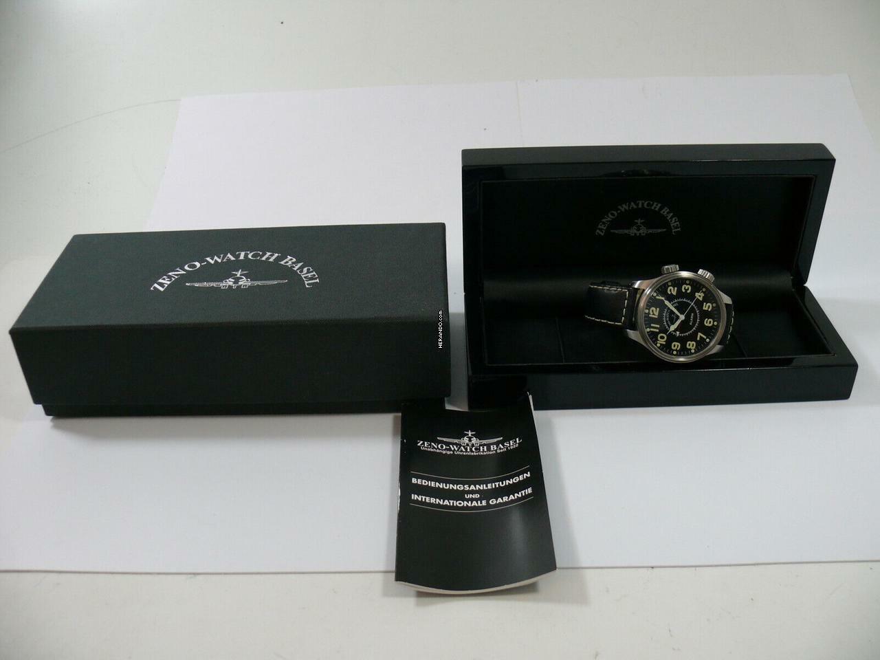 Thumbnail von Zeno-Watch Basel Edelstahl Handaufzug Herrenuhr Mit Wecker / Ref 8591 </h1>