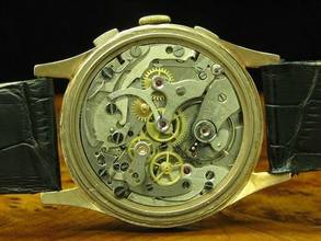 Thumbnail von Jolus 18kt 750 Roségold Gold Handaufzug Chronograph Herrenuhr </h1>