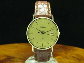 Thumbnail von Leumas 14kt 585 Gold Herrenuhr Mit Datum / Kaliber Eta 255.411 </h1>
