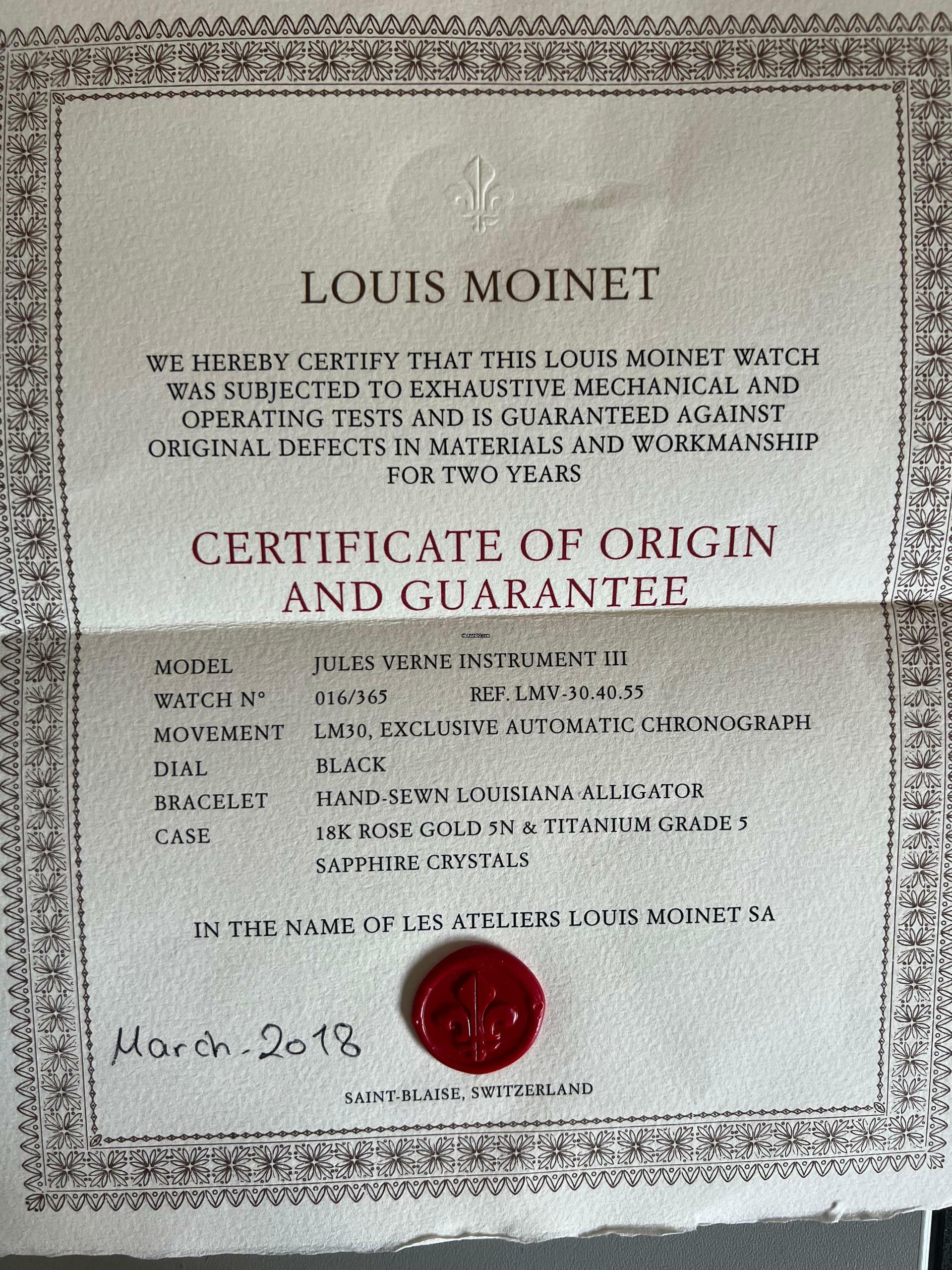 Thumbnail von Louis Moinet Jules Verne Instrument III Black/Gold