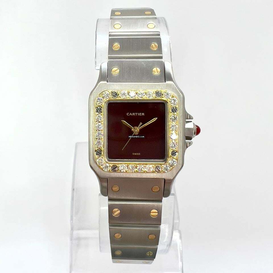 Cartier Santos Galbée 24mm Automatic 2 Tone Watch 0.69TCW Diamond Bezel </h1> 