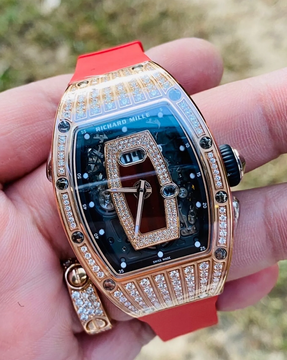 2020 Paper Richard Mille RM 037 Rose Gold Med Set Diamonds Red Lip
