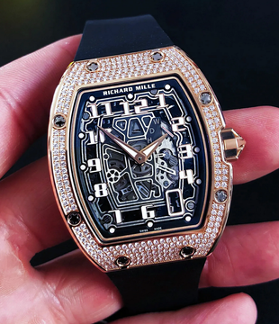 Richard Mille RM 67-01 Rose Gold Full Set Diamonds Extra Flat