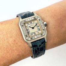 Thumbnail von Cartier Santos Galbée 24mm Quartz Steel 0.69TCW DIAMOND Watch </h1>