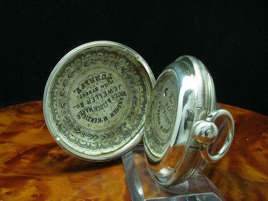 Thumbnail von John Fleckner 925 Silber Open Face Taschenuhr Schlüsselaufzug Durchmesser 52,3mm </h1>