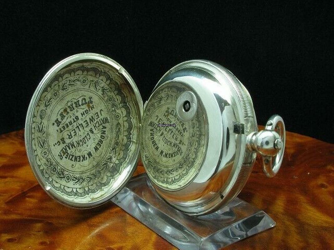 Thumbnail von John Fleckner 925 Silber Open Face Taschenuhr Schlüsselaufzug Durchmesser 52,3mm </h1>