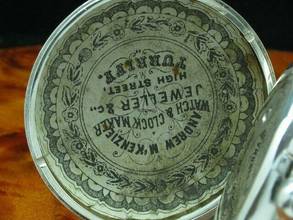 Thumbnail von John Fleckner 925 Silber Open Face Taschenuhr Schlüsselaufzug Durchmesser 52,3mm </h1>