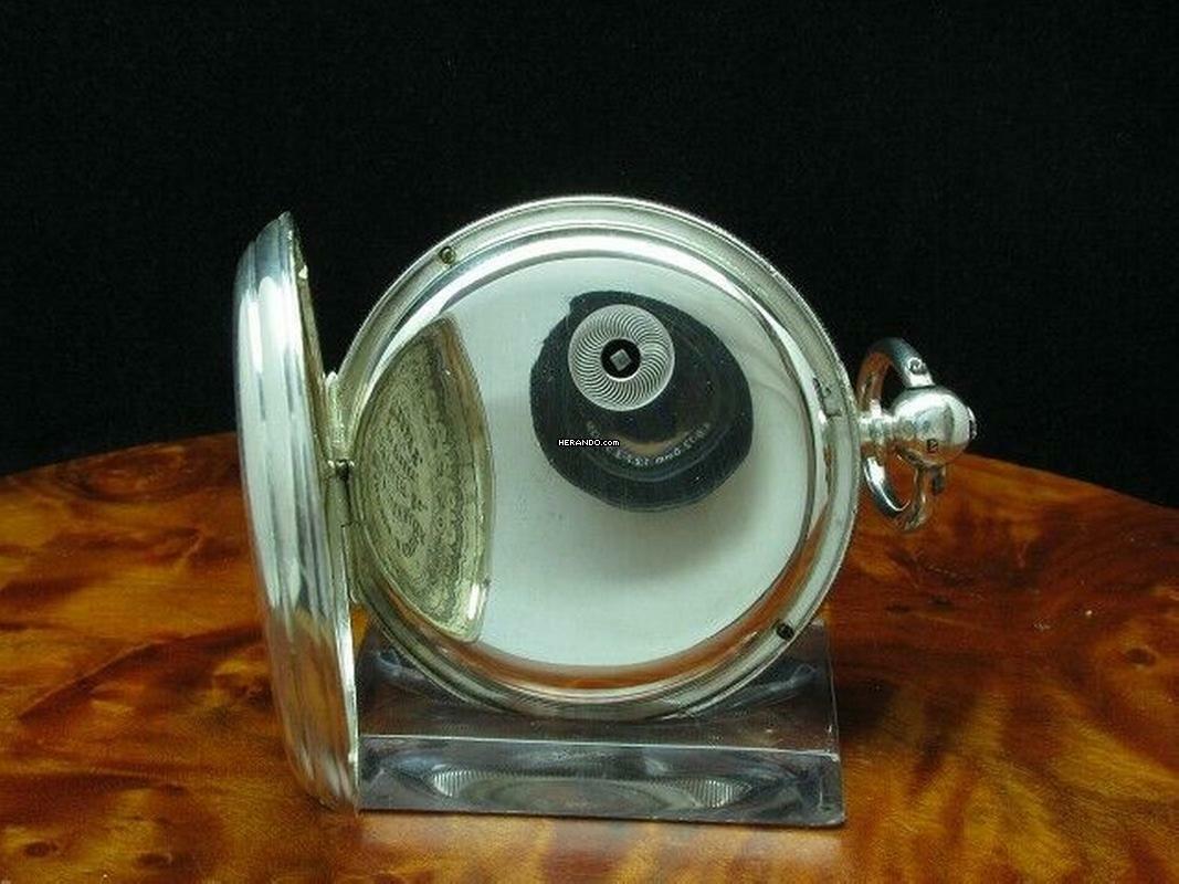 Thumbnail von John Fleckner 925 Silber Open Face Taschenuhr Schlüsselaufzug Durchmesser 52,3mm </h1>