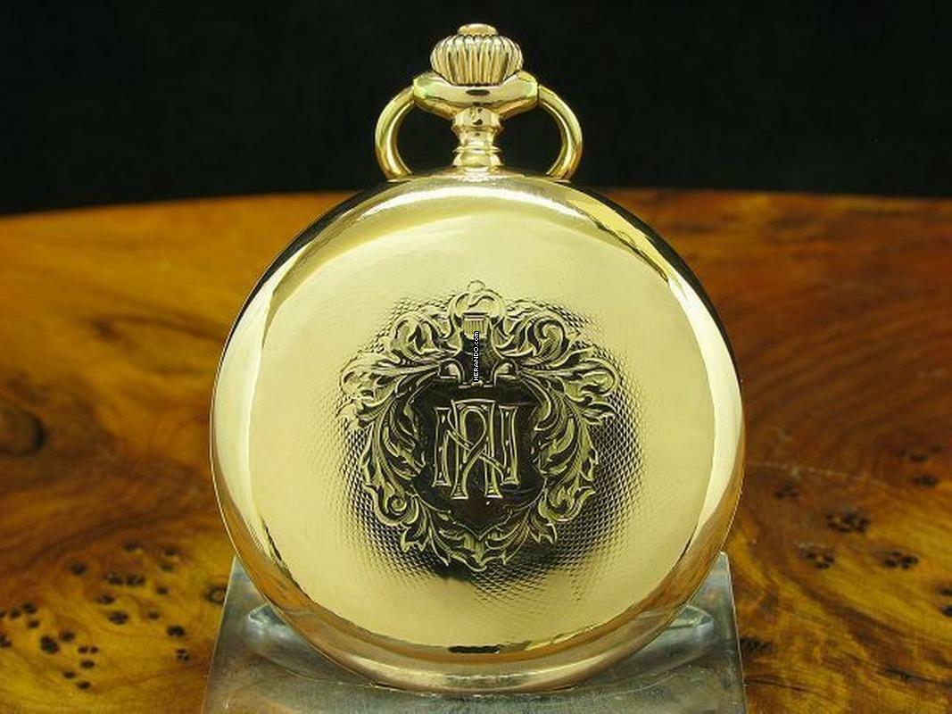 Thumbnail von IWC Schaffhausen 14kt 585 Gold Savonette Taschenuhr Von Ca. 1909 / Kaliber 53 </h1>