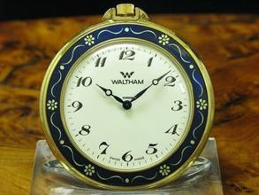 Thumbnail von Waltham Gold Mantel Open Face Taschenuhr / Ref 10-0300-00 </h1>