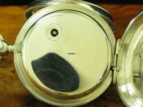 Thumbnail von Thomas Peter Hewitt 925 Sterling Silber Open Face Spindeltaschenuhr </h1>