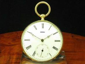 Thumbnail von Vacheron Geneve 18kt 750 Gold Open Face Taschenuhr Schlüsselaufzug </h1>