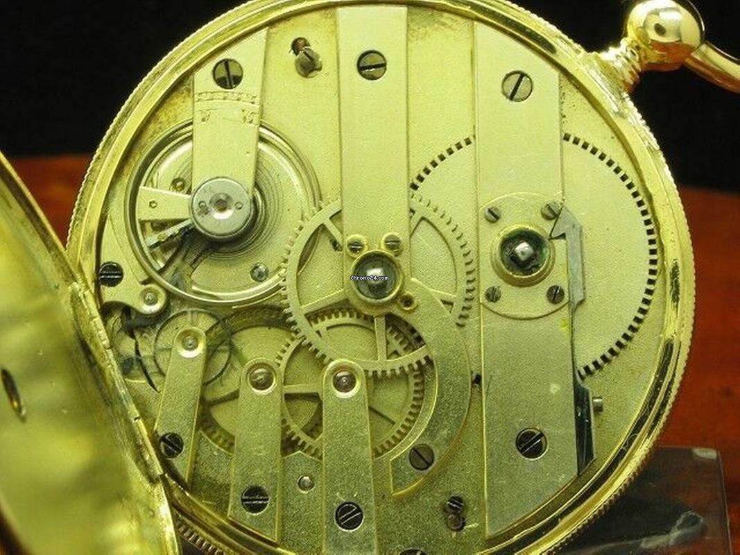 Thumbnail von Vacheron Geneve 18kt 750 Gold Open Face Taschenuhr Schlüsselaufzug </h1>