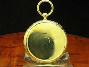 Thumbnail von Vacheron Geneve 18kt 750 Gold Open Face Taschenuhr Schlüsselaufzug </h1>