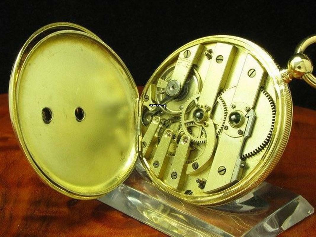 Thumbnail von Vacheron Geneve 18kt 750 Gold Open Face Taschenuhr Schlüsselaufzug </h1>